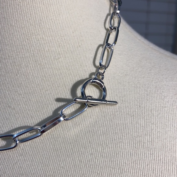 🔴 5/$20 chain link paper clip silver necklace NEW - Picture 4 of 4